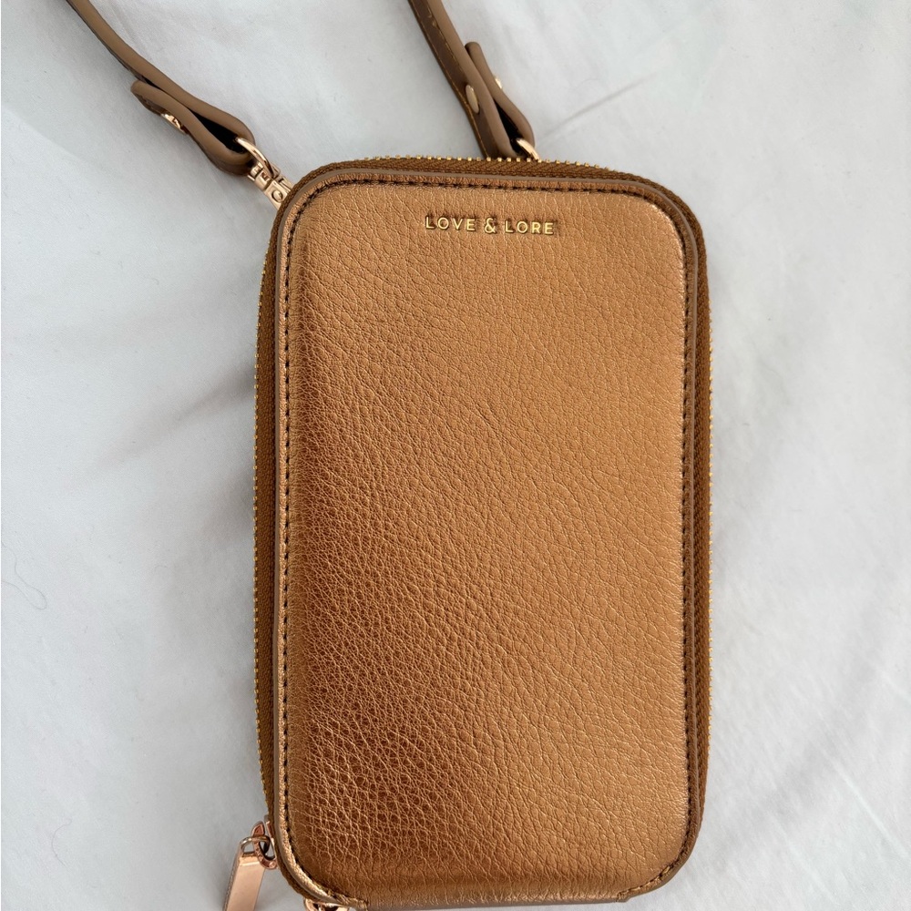 Love & Lore Metallic Gold Crossbody Bag